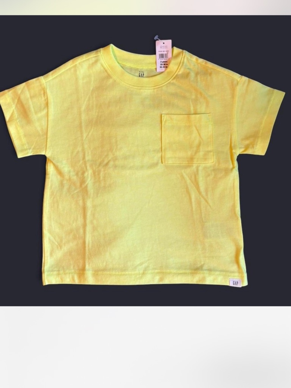 GAP Baby Neon Yellow Tie-Dye Pocket Tee with Toy Story 2-piece outfit - Picture 5 of 6
